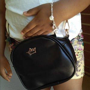 Little girls charm bracelet and princess purse